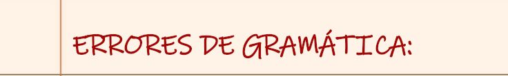 errores gramática inglés